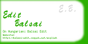 edit balsai business card